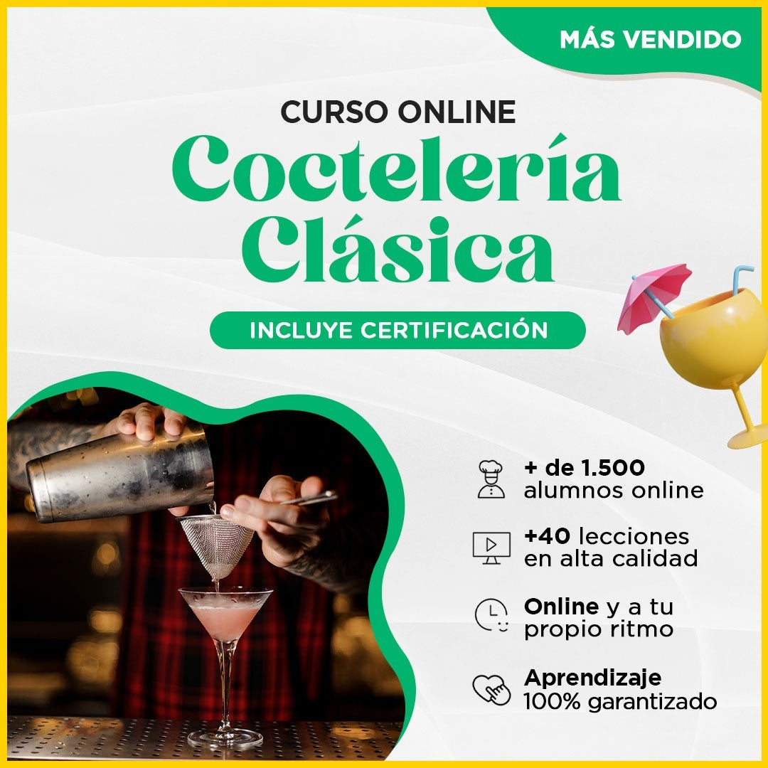CURSO COCTELERÍA CLÁSICA ONLINE + ACCESO TOTAL