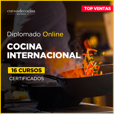 DIPLOMADO COCINA INTERNACIONAL - 16 CURSOS ONLINE