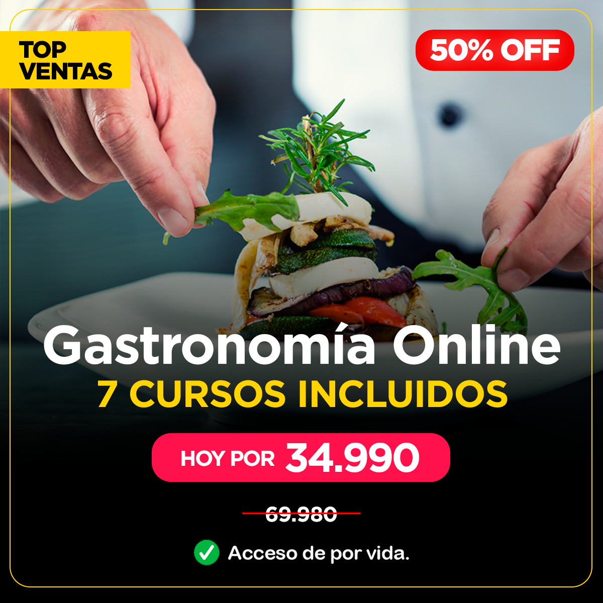 GASTRONOMÍA ONLINE - 7 CURSOS INCLUIDOS