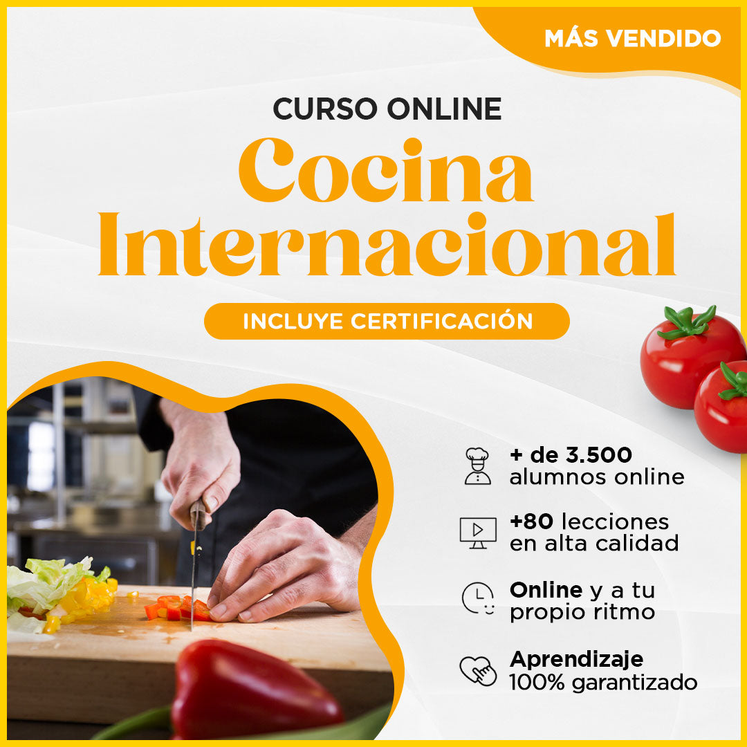 CURSO COCINA INTERNACIONAL ONLINE + ACCESO TOTAL