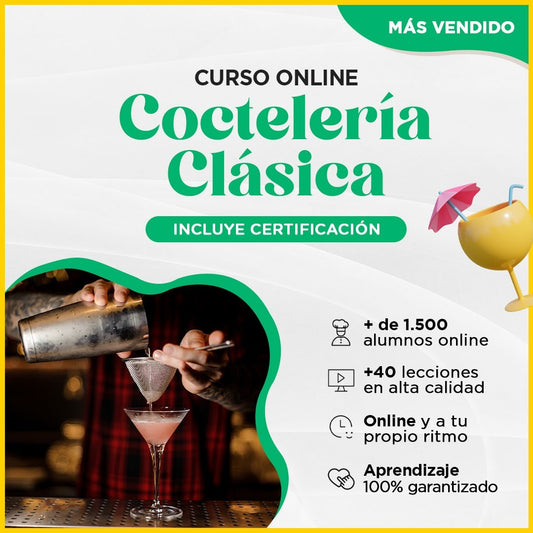 CURSO COCTELERÍA CLÁSICA ONLINE + ACCESO TOTAL