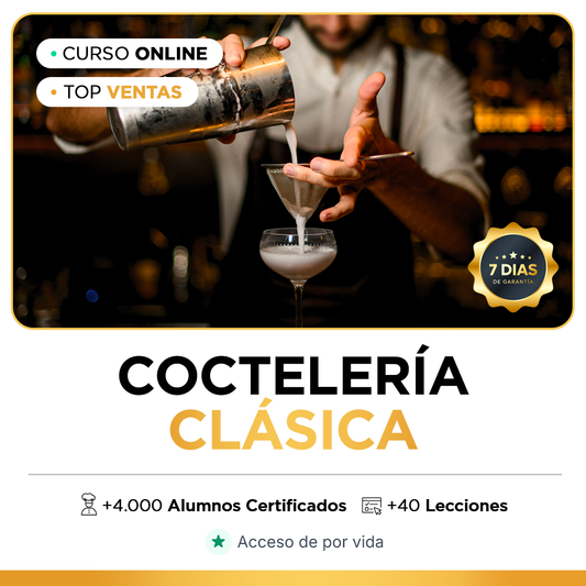 CURSO COCTELERÍA CLÁSICA ONLINE + ACCESO TOTAL