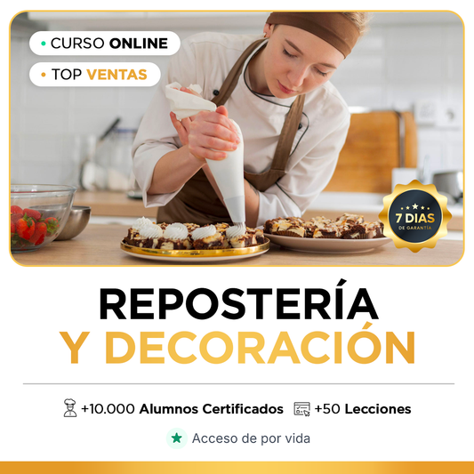 CURSO REPOSTERÍA Y DECORACIÓN ONLINE + ACCESO TOTAL
