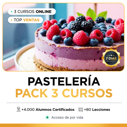 PASTELERÍA ONLINE - 3 CURSOS INCLUIDOS + ACCESO TOTAL