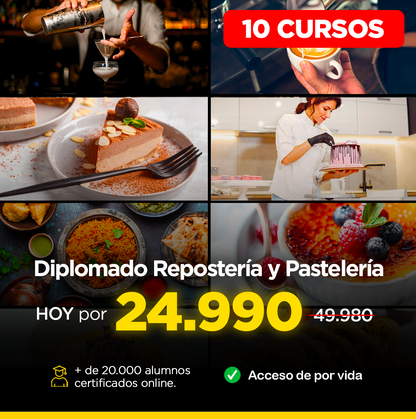 DIPLOMADO REPOSTERÍA Y PANADERÍA - 10 CURSOS ONLINE