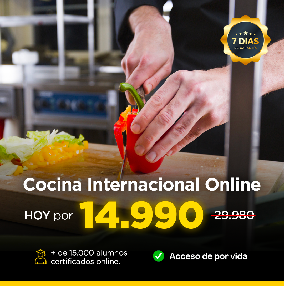CURSO COCINA INTERNACIONAL ONLINE