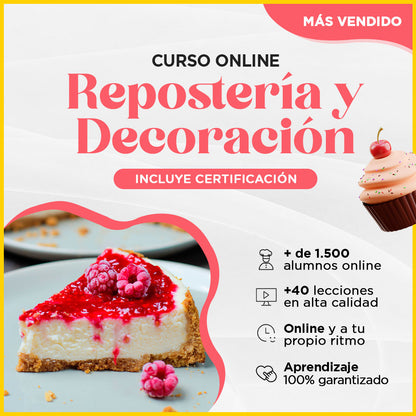 CURSO REPOSTERÍA Y DECORACIÓN ONLINE
